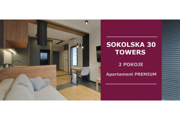Katowice, Centrum, Śródmieście, Sokolska, 2-pokojowy apartament Sokolska TOWERS - REZERWACJA